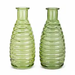 Van Cranenbroek Glazen fles groen 6 x 15 cm aanbieding