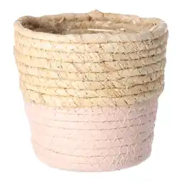 Van Cranenbroek Mand Rachel rond roze 16 x 16 cm aanbieding