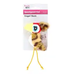 Van Cranenbroek Kattenspeeltje vogel 15 cm aanbieding