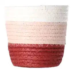 Van Cranenbroek Mand Rachel rond rood 12 x 12 cm aanbieding