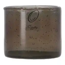 Van Cranenbroek Kaarshouder glas Rusa zwart 7 x 7 cm aanbieding