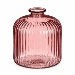 Van Cranenbroek Fles glas Jessica roze 18 x 16 cm aanbieding