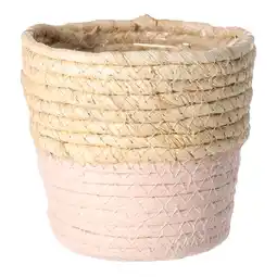 Van Cranenbroek Mand Rachel rond roze 12 x 12 cm aanbieding
