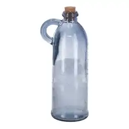 Van Cranenbroek Fles glas Sitia grijs 22 x 8 cm aanbieding