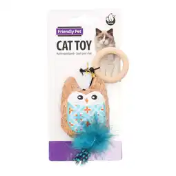 Van Cranenbroek Kattenspeeltje kruk uil met koord aanbieding