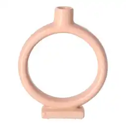 Van Cranenbroek Kaarshouder keramiek 19 cm roze aanbieding
