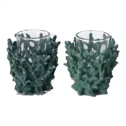 Van Cranenbroek Theelichthouder koraal 8 cm blauw aanbieding