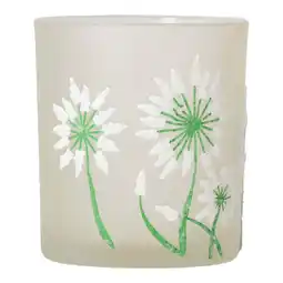 Van Cranenbroek Theelichthouder glas bloem wit 8 cm aanbieding