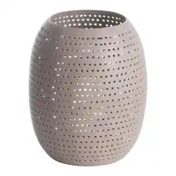 Van Cranenbroek Lantaarn gaatjes 18 cm taupe aanbieding