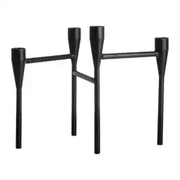 Van Cranenbroek Dinerkaarshouder 4-delig 30 x 15 cm zwart aanbieding