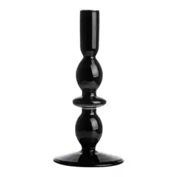Van Cranenbroek Dinerkaarshouder glas 19 x 9 cm zwart aanbieding