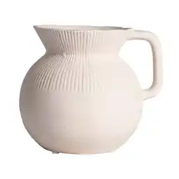 Van Cranenbroek Vaas met handvat 15 cm beige aanbieding