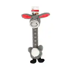 Van Cranenbroek Hondenspeelgoed Necki ezel plush grijs 41 x 18,5 x 8,5 cm aanbieding