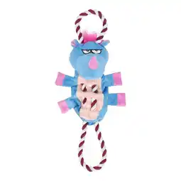 Van Cranenbroek Hondenspeelgoed neushoorn en touw 48 cm aanbieding