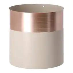 Van Cranenbroek Bloempot 13 x 13 cm grijs rose gold aanbieding