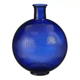 Van Cranenbroek Fles glas Firenza blauw 42 x 34 cm aanbieding