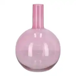 Van Cranenbroek Vaas glas roze 32 cm aanbieding