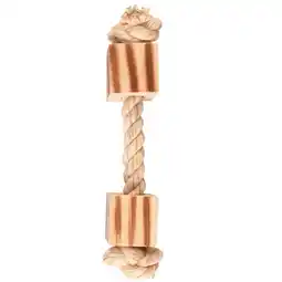 Van Cranenbroek Knaagdier speelgoed bbq touw met 2 kubus 16 cm aanbieding