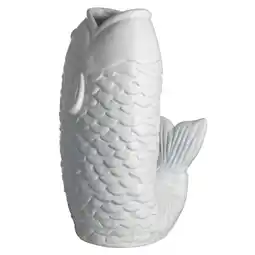 Van Cranenbroek Vaas vis 26 cm wit aanbieding