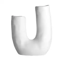 Van Cranenbroek Vaas U-vorm 18 cm wit aanbieding