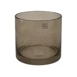 Van Cranenbroek Vaas glas taupe 15x13cm aanbieding