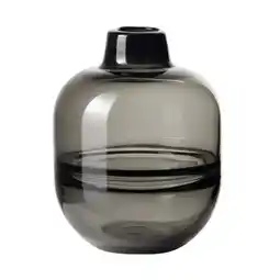 Van Cranenbroek Vaas glas lijn 19 cm grijs aanbieding