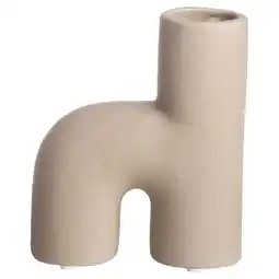 Van Cranenbroek Vaas h-vorm 14 cm beige aanbieding