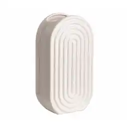 Van Cranenbroek Vaas ovaal strepen 23 cm wit aanbieding