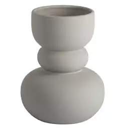 Van Cranenbroek Vaas rubberlook taupe 19 cm aanbieding
