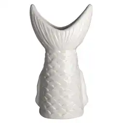 Van Cranenbroek Vaas vis staart 26 cm wit aanbieding
