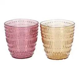 Van Cranenbroek Drinkglas plastic 9 cm 2 assorti aanbieding