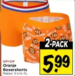 Vomar Voordeelmarkt Oranje Boxershorts aanbieding
