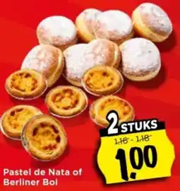 Vomar Voordeelmarkt Pastel de Nata of Berliner Bol aanbieding