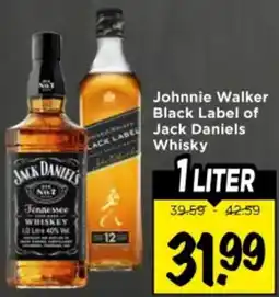 Vomar Voordeelmarkt Johnnie Walker Black Label of Jack Daniels Whisky aanbieding