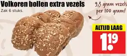 Dirk Volkoren bollen extra vezels aanbieding