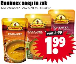 Dirk Conimex soep in zak aanbieding