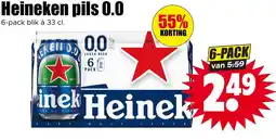 Dirk Heineken pils 0.0 aanbieding