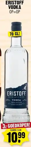 Dirk Eristoff Vodka aanbieding