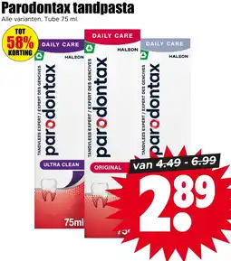 Dirk Parodontax tandpasta aanbieding