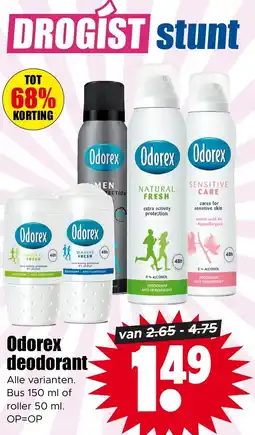 Dirk Odorex deodorant aanbieding