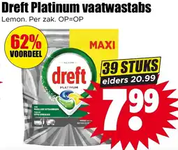Dirk Dreft Platinum vaatwastabs aanbieding