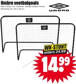 Dirk Umbro voetbalgoals aanbieding