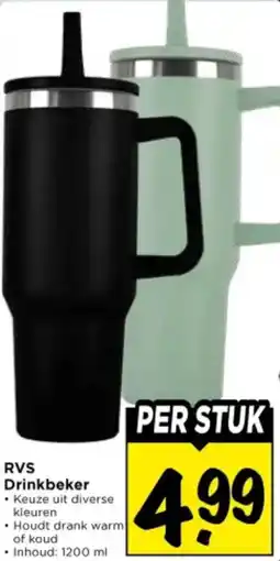Vomar Voordeelmarkt RVS Drinkbeker aanbieding