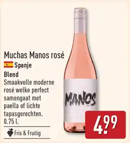 ALDI Muchas Manos rosé aanbieding