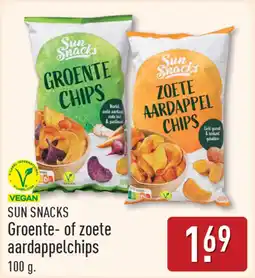 ALDI Sun Snacks Groente-of zoete aardappelchips aanbieding