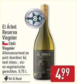 ALDI El Árbol Reserva Viognier aanbieding