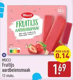 ALDI Mucci fruitijs aardbeiensmaak aanbieding