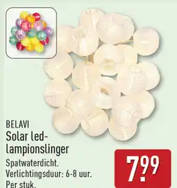 ALDI Belavi Solar LED lampionslinger aanbieding