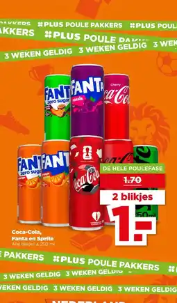 PLUS Coca-Cola, Fanta en Sprite aanbieding