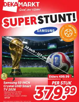 Dekamarkt Samsung 50 INCH Crystal UHD Smart TV 2026 aanbieding